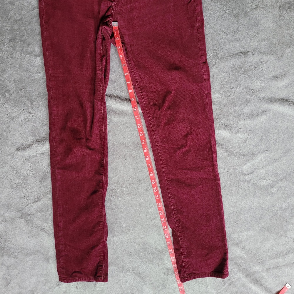 Christopher Blue 8 wine red corduroy pants slim leg mid rise twee preppy office - Picture 16 of 16
